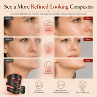 Masque facial sans fil en silicone OEM pour le traitement de l'acné, l'éclaircissement de la peau, anti-rides, masque complet pour le visage et le cou, appareil de beauté