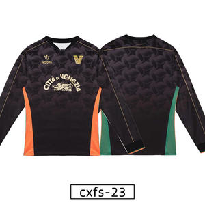 เสื้อเจอร์ซีย์แฟนคลับผู้ชาย แขนยาว ลายทาง โพลีเอสเตอร์ สำหรับ Mbapelo ออกแบบเฉพาะสำหรับการค้าต่างประเทศข้ามพรมแดน - Product Image 4