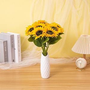 Adorno de Girasol Artificial, Rama Individual, Flor de Seda de Alta Simulación, Decoración para el Hogar, Flor Artificial para Sala de Estar - Product Image 1
