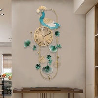 Jam dinding 3D, desain Nordic Modern disesuaikan mewah Jam logam besar untuk dekorasi rumah ruang tamu