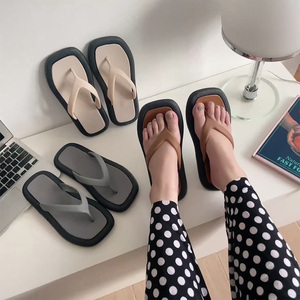 Sandalias de Plataforma de Verano, Transpirables, Antideslizantes, Suaves, con Punta Abierta, Estilo Coreano, Planas, para la Playa, para Mujer - Product Image 3