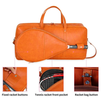 Sac fourre-tout personnalisé de raquette de tennis en cuir PU de grande capacité de qualité supérieure sac de sport de gymnastique sac de transport sac de raquette de tennis