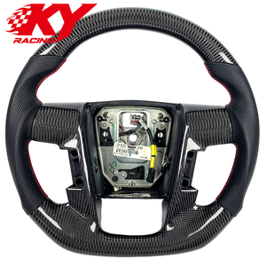 Customized carbon fiber black leather sports steering <b>wheel</b> suitable for Ford Ranger Raptor F150 F-150 SVT 2009-2014 - Product Image 1
