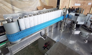 Leadworld hoàn toàn tự động đóng Hộp PET nấm trái cây thịt và cá dọc vòng có thể chai keo ướt máy dán nhãn - Product Image 4