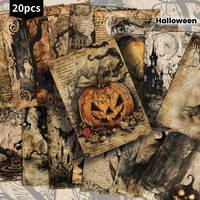JAIIMAN 20 cartes postales vintage personnalisées pour Halloween, cartes décoratives à collectionner pour l'artisanat en papier