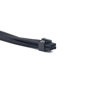 PSU ملحق تمديد كابلات ذكر إلى أنثى بأكمام ملحق تمديد كابلات طقم وصلة الرموش 16AWG 30 سنتيمتر ل وحدة إمداد الطاقة للكمبيوتر كابل أسود - Product Image 4