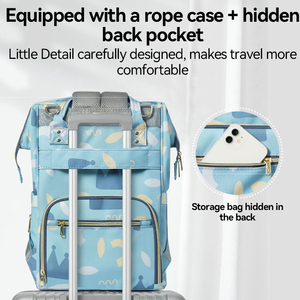 Sacs à langer personnalisés pour bébé, sacs à dos multifonctionnels pour maman, grande capacité, imperméables, en tissu polyester Oxford - Product Image 2