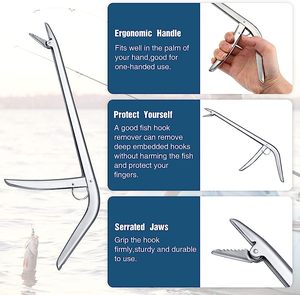 Alat Penghilang Kail Pancing Baja Tahan Karat untuk Air Tawar dan Air Asin (Perak) - Product Image 2