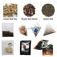 Machine de remplissage de sachets de thé en maille de nylon à ultrasons pour la production de thé à petite échelle, machine d'emballage de sachets de thé pyramidaux
