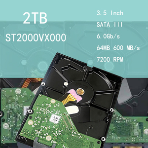 Disque dur de surveillance ST2000VX000 2 To, 7200 tr/min, 64 Mo, SATA 6 Gbit/s, 3,5 pouces, interne, pour système de sécurité CCTV NVR, enregistrement 24/7 - Product Image 1