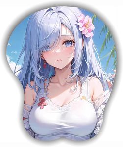 Genshin Impact Shenhe 3D Anime Tapis de souris Silica GelWrist Support Mouse Game/Home Dual-use Desk Writing Board 2Way - Product Image 1