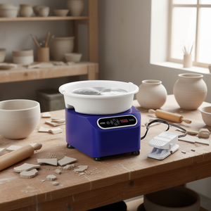 Tornio elettrico per ceramica da 11 pollici 450W con display LCD touch, strumento per modellare la ceramica per progetti fai-da-te con tornio. - Product Image 2