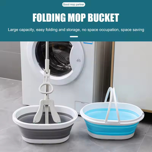 <span class=keywords><strong>Cubo</strong></span> de Plástico <span class=keywords><strong>Plegable</strong></span> para Trapeador <span class=keywords><strong>con</strong></span> <span class=keywords><strong>Escurridor</strong></span>, <span class=keywords><strong>Cubo</strong></span> Ovalado para Agua - Product Image 1