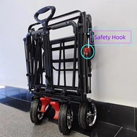 Chariot de plage en acier inoxydable chariot de jardin chariot pliant utilitaire auvent festival camping camion OEM pliable personnalisable