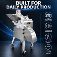 Machine commerciale automatique pour couper les aliments en dés, hacher la viande congelée, trancher les pommes de terre, les carottes, les oignons, les tomates, les pommes en cubes et en julienne