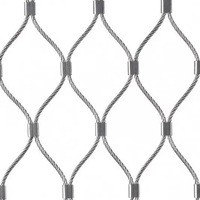 Kunden spezifisches 304 316 316L hochfestes Diamant-Ferrule-Edelstahlkabel-Drahtseil-Maschen netz für Voliere-Zoo-Netz