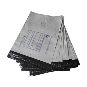 Bolsa de Correo Ecológica Personalizada con Logotipo, Negra Pastel, Plana, Autoadhesiva, de Poliéster, Envío Exprés, Diseño Gris, para Ropa - Product Image 3