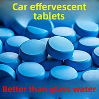 Tablettes effervescentes bleues solides pour essuie-glace, nettoyant pour vitres de voiture, anti-buée, emballage anglais