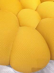 أريكة فقاعية صفراء أنيقة بمقعد واحد لغرفة المعيشة ديكور منزلي مريح مع مادة تعبئة الإسفنج - Product Image 4