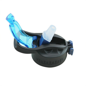 Bouteille d'eau filtrante d'extérieur avec cartouche bleu cyan, ensemble de 3 pièces, purification manuelle pour la randonnée et les voyages - Product Image 2