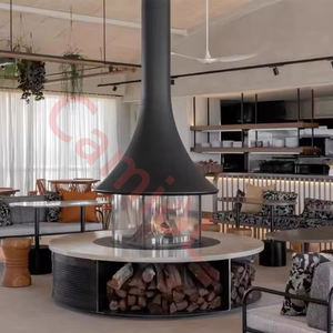 Cheminée suspendue à bois <span class=keywords><strong>moderne</strong></span> autoportante de 900 mm, chauffage pour salon, poêle décorative suspendue, garantie 1 an - Product Image 2