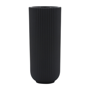 Vaso in Ceramica Moderno con Scanalature, Elegante Vaso per Fiori, Decorazione per Soggiorno, Casa, Camera da Letto e Mensole - Product Image 1