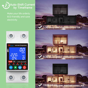 Rmshebei Tuya สวิตช์ควบคุมไฟฟ้าอัจฉริยะ, สวิตช์ควบคุมวงจร2P 63A วัดแสง WiFi PV 220โวลต์โวลต์มิเตอร์ไฟฟ้าควบคุมระยะไกล - Product Image 5