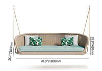 Meubles de jardin Chaise balançoire d'extérieur Tissage corde tissée Canapé suspendu Chaise suspendue Balançoires de patio Balançoire d'extérieur
