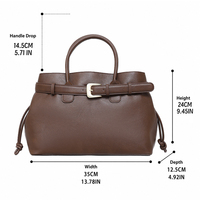 Sac fourre-tout noir grande capacité en cuir PU style japonais vintage pour femme, avec poignée supérieure et ceinture, étanche, vente en gros