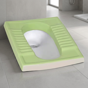Casserole accroupie bon marché articles sanitaires confortables en céramique design moderne oriental WC toilette une pièce hôtel utilisation avec couvercle - Product Image 2