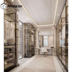 ชุดตู้เสื้อผ้าอลูมิเนียมแบบวอล์กอินขนาดเล็กสำหรับห้องนอนตู้เสื้อผ้าแบบสั่งทำสำหรับห้องนอน - Product Image 6