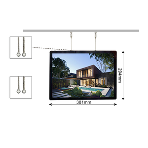 6 X A3 Vertical Dual-Sided Poster Frames Hanging Illuminated Window Display Light Boxes for <strong>Real</strong> <strong>Estate</strong> <strong>Agency</strong> - Product Image 3