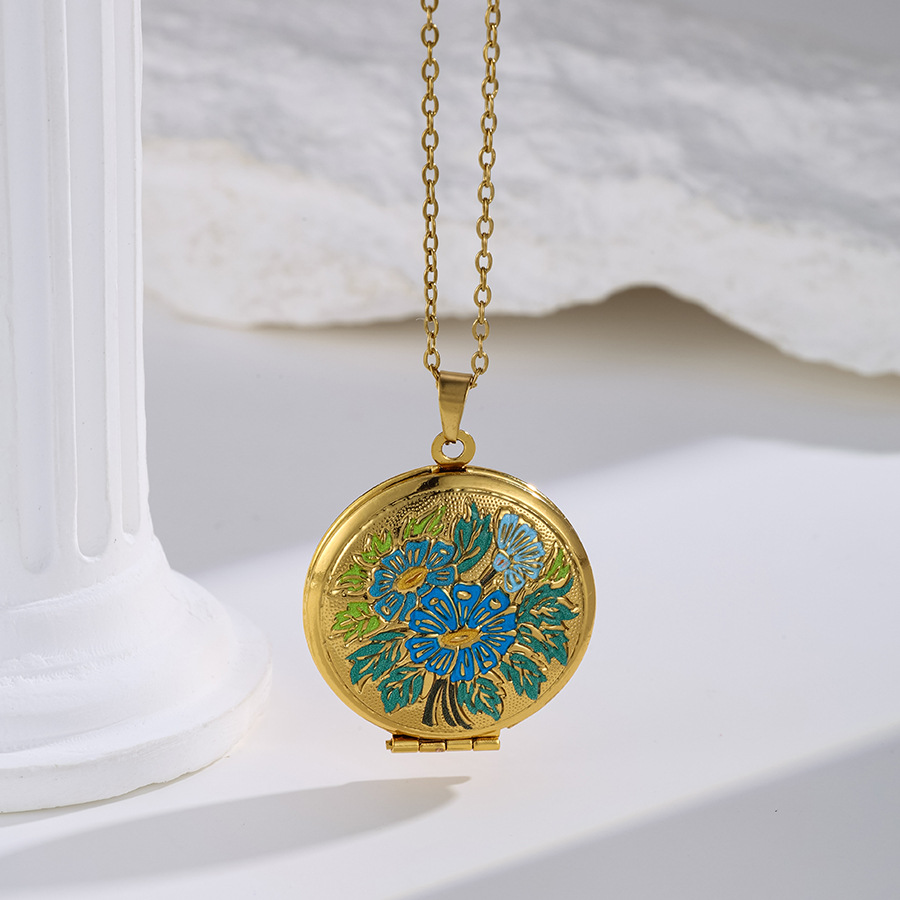 Collier bleu tournesol OR