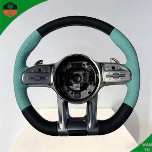Volant en cuir et fibre de carbone style Mercedes AMG <span class=keywords><strong>F1</strong></span> compatible avec les modèles W205 W213 W222 W223 C257 CLA GLE GLS AMG - Product Image 3