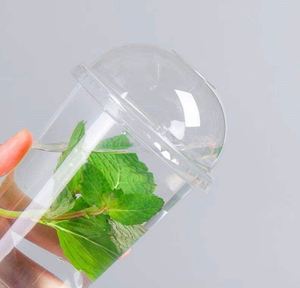 Vasos de Plástico Desechables Transparentes Personalizados en Forma de U de 89 mm con Tapa para Bebidas, Agua Mineral y Bebidas Frías - Product Image 3
