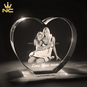 Recuerdo de <span class=keywords><strong>aniversario</strong></span> de fotos grabadas, corazón de navidad, <span class=keywords><strong>regalo</strong></span> de boda de cristal para recuerdo - Product Image 3