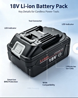 Pengganti Baterai Katoda LiNiMnCoO2 Solid State 18V 5.0Ah Kompatibel dengan Peralatan Listrik Tanpa Kabel 18V 500 Siklus