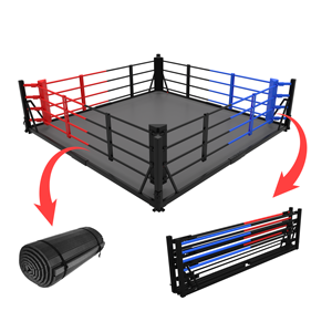 Ring <span class=keywords><strong>de</strong></span> Boxeo Plegable <span class=keywords><strong>de</strong></span> 4x4m con Logotipo Personalizado, <span class=keywords><strong>de</strong></span> Alta Calidad, Acero Resistente, Cuero PVC, Profesional para Boxeo, MMA, <span class=keywords><strong>Muay</strong></span> <span class=keywords><strong>Thai</strong></span>, UFC - Product Image 1