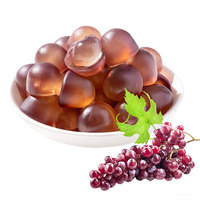 Factory Wholesale OEM Fruit Shape Peelable Gummy Candy Mango Litchi Grape Banana Peeling Soft Candies