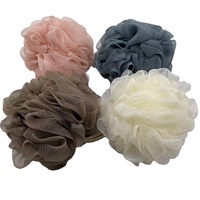 Éponge exfoliante corps tendance, couleur Macaron, 30-40-60g, éponge de bain douche en maille, Loofah