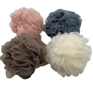 Bolsa Exfoliante para baño, 40-60g, Color Macaron, estilo a la moda, esponja de esponja