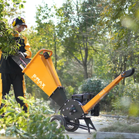 Maxpower Certificat CE Mini 7HP Moteur à essence à usage domestique 5cm Branche Mulcher Chipper Wood Tree Shredder