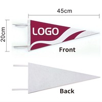 Drapeaux à main en ficelle en gros, drapeaux triangulaires en feutre personnalisés, bannière en feutre, fanion de tente de camping doux, tissu non tissé, épais et durable