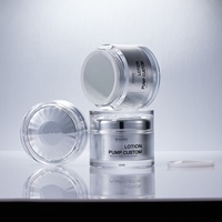 Élégant 2 Oz 20ml 30ml 50ml 100ml 120ml Ensemble d'emballages cosmétiques double couche Bocal en plastique Bouteilles à pompe sans air avec bouchon unique