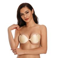 Couvre-mamelons en silicone invisible en forme de feuille sexy fermoir avant en silicone imperméable respirant adhésif coussinets d'allaitement bande libre