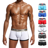 Sous-vêtements pour hommes de conception populaire, logo de marque personnalisé OEM, fitness, plusieurs couleurs, doux, évacuation de l'humidité, caleçons boxer pour hommes