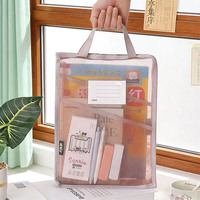 Bolsa de Estudio para Estudiantes de Gran Capacidad BoYing, Bolsa de Malla Transparente para Oficina, Almacenamiento de Documentos, Carpetas Escolares, Organizador de Archivos Personalizado