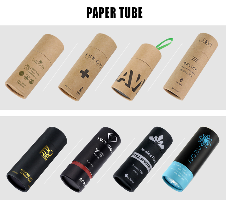 Cylinders Paper Tube Pen Holder With Lids Matte Lamination Blister Inserted