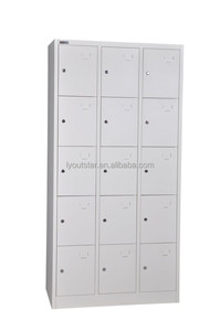 Casiers métalliques d'occasion à 18 portes pour écoles et salles de bain, Inde, 3 compartiments, 2 portes, pour vestiaires et rangement de vêtements - Product Image 5