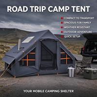 Tente Cabine Gonflable Quatre Saisons Robuste en Oxford 300D Imperméable avec Poutres Pneumatiques et Ouverture pour Cheminée